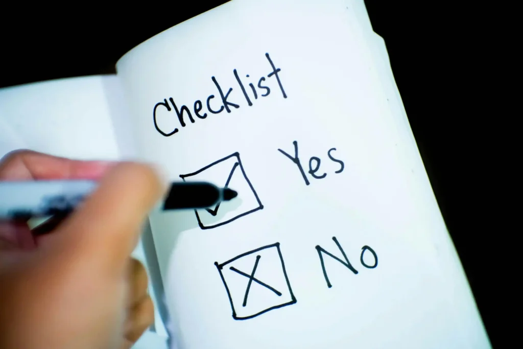 Slaapbank checklist